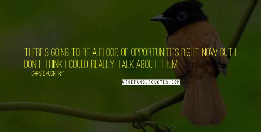 Chris Daughtry Quotes: There's going to be a flood of opportunities right now but I don't think I could really talk about them.