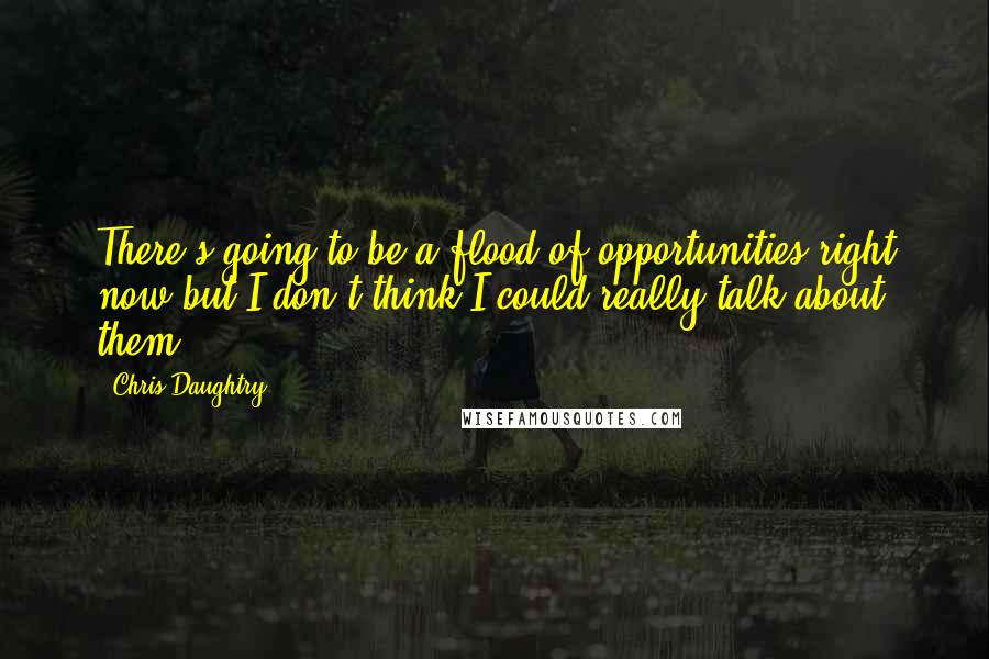 Chris Daughtry Quotes: There's going to be a flood of opportunities right now but I don't think I could really talk about them.