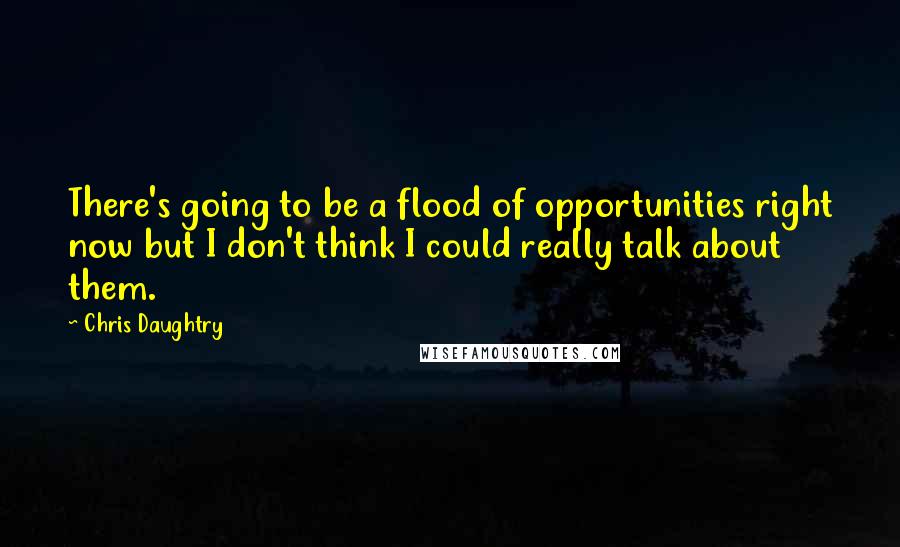 Chris Daughtry Quotes: There's going to be a flood of opportunities right now but I don't think I could really talk about them.