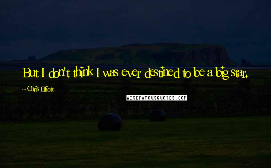 Chris Elliott Quotes: But I don't think I was ever destined to be a big star.