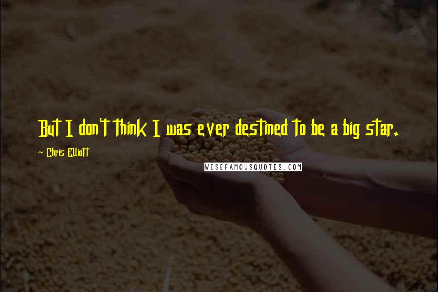 Chris Elliott Quotes: But I don't think I was ever destined to be a big star.