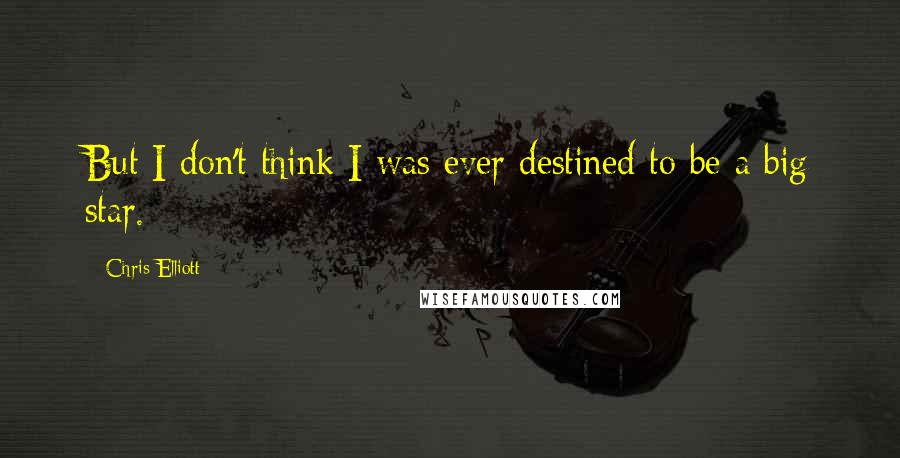 Chris Elliott Quotes: But I don't think I was ever destined to be a big star.