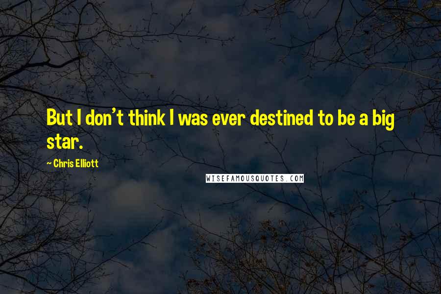 Chris Elliott Quotes: But I don't think I was ever destined to be a big star.