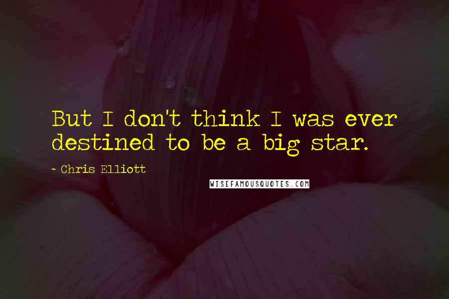 Chris Elliott Quotes: But I don't think I was ever destined to be a big star.