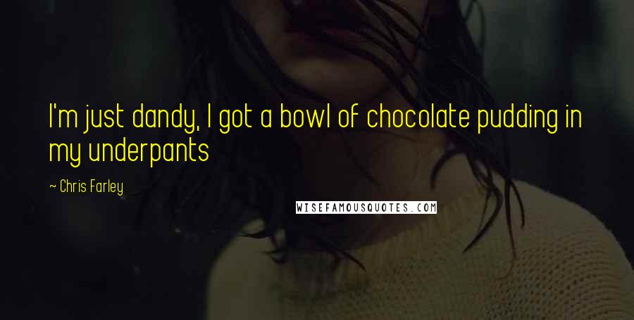 Chris Farley Quotes: I'm just dandy, I got a bowl of chocolate pudding in my underpants