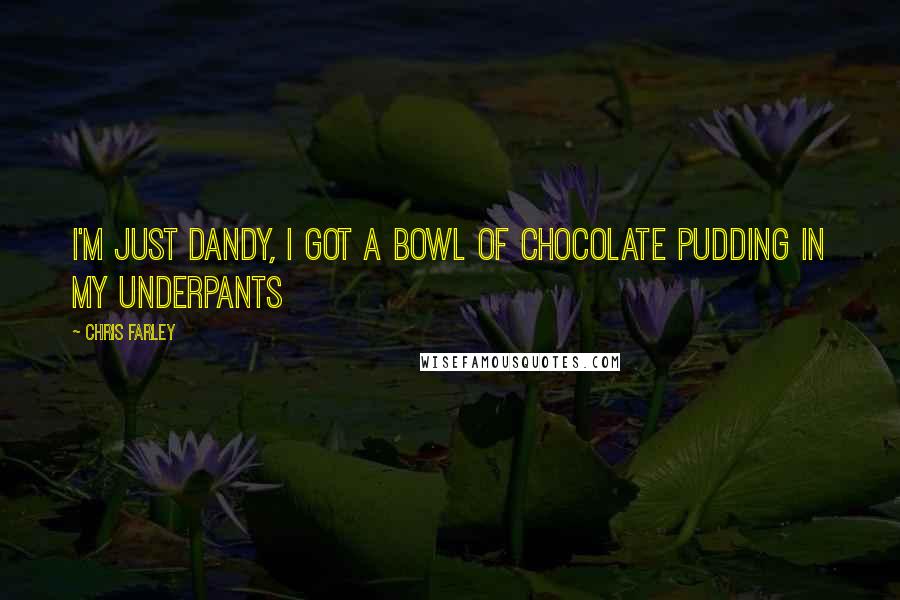 Chris Farley Quotes: I'm just dandy, I got a bowl of chocolate pudding in my underpants