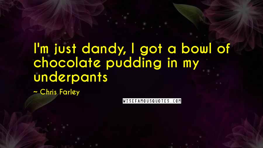 Chris Farley Quotes: I'm just dandy, I got a bowl of chocolate pudding in my underpants