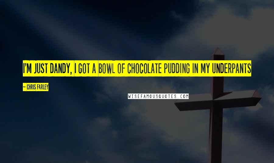 Chris Farley Quotes: I'm just dandy, I got a bowl of chocolate pudding in my underpants