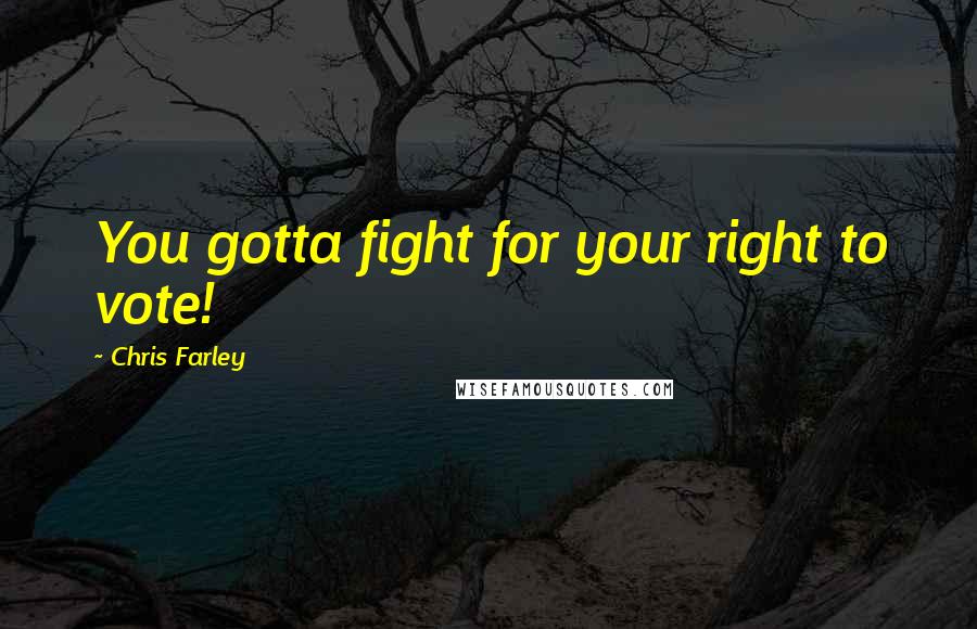 Chris Farley Quotes: You gotta fight for your right to vote!