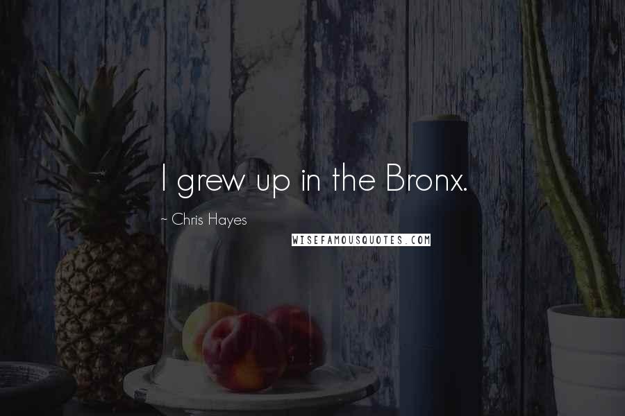 Chris Hayes Quotes: I grew up in the Bronx.