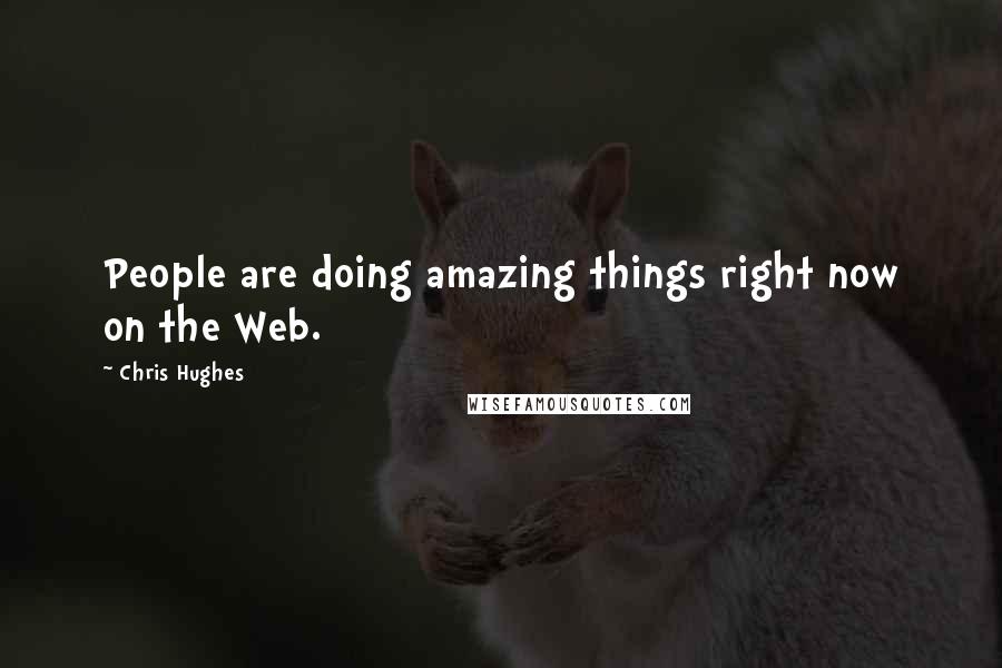 Chris Hughes Quotes: People are doing amazing things right now on the Web.