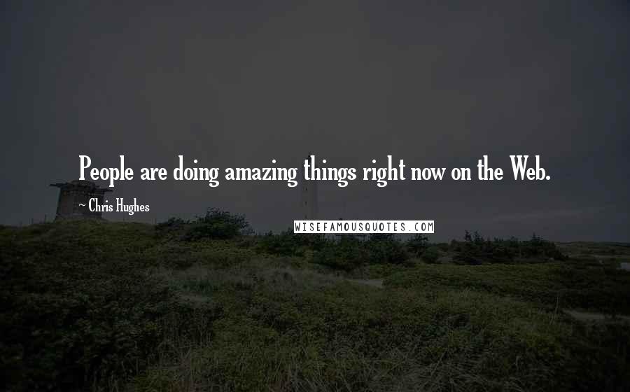 Chris Hughes Quotes: People are doing amazing things right now on the Web.