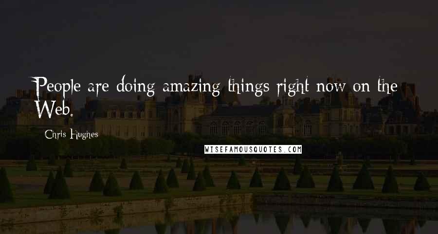 Chris Hughes Quotes: People are doing amazing things right now on the Web.