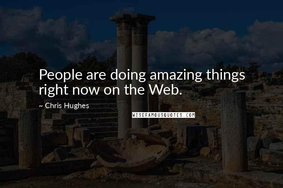 Chris Hughes Quotes: People are doing amazing things right now on the Web.