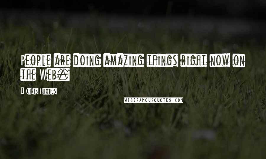 Chris Hughes Quotes: People are doing amazing things right now on the Web.