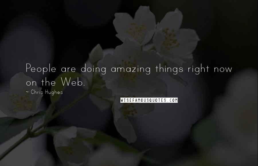 Chris Hughes Quotes: People are doing amazing things right now on the Web.