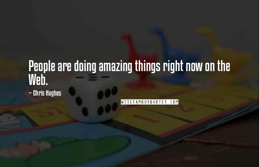 Chris Hughes Quotes: People are doing amazing things right now on the Web.