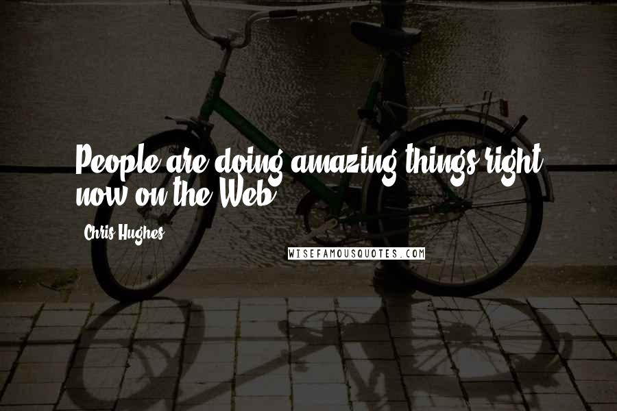 Chris Hughes Quotes: People are doing amazing things right now on the Web.