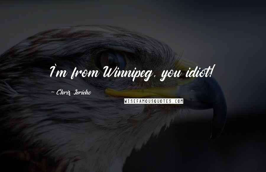 Chris Jericho Quotes: I'm from Winnipeg, you idiot!