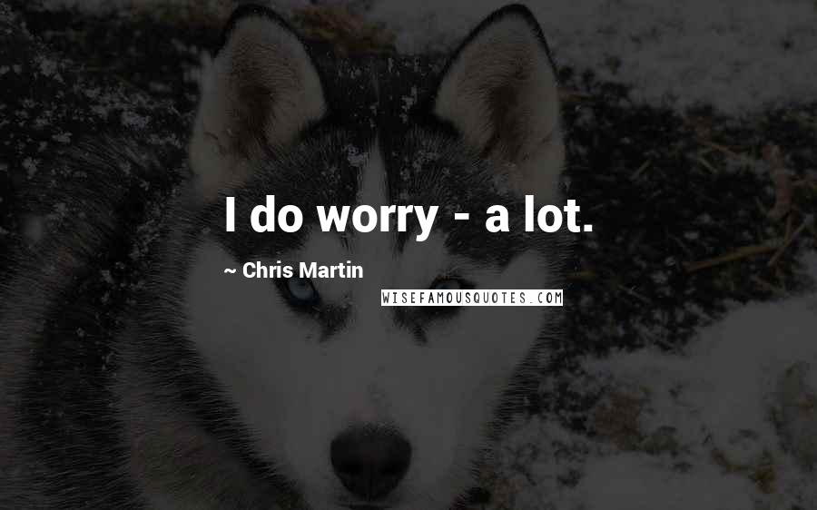 Chris Martin Quotes: I do worry - a lot.