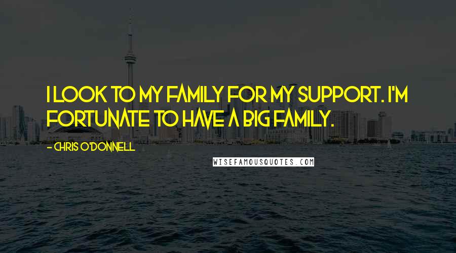 Chris O'Donnell Quotes: I look to my family for my support. I'm fortunate to have a big family.