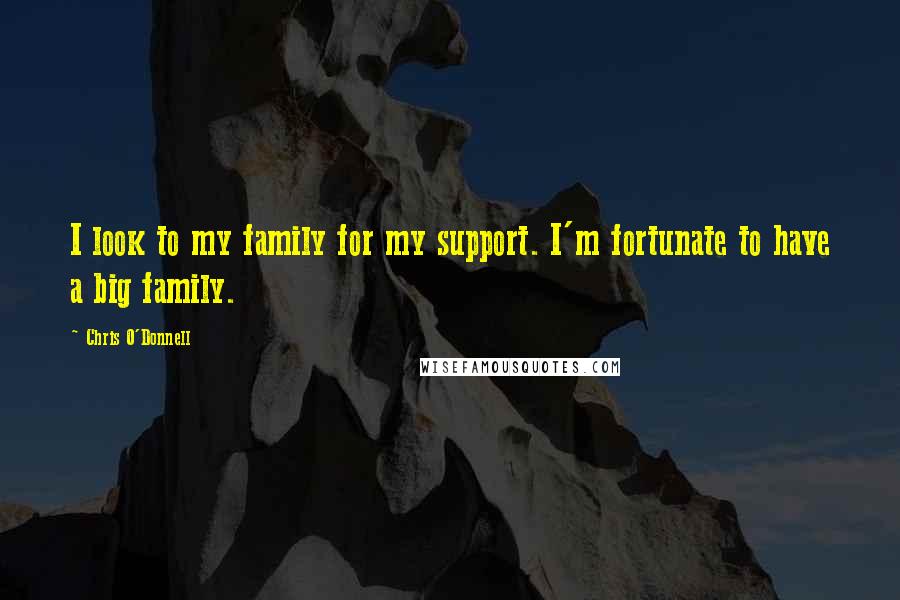 Chris O'Donnell Quotes: I look to my family for my support. I'm fortunate to have a big family.