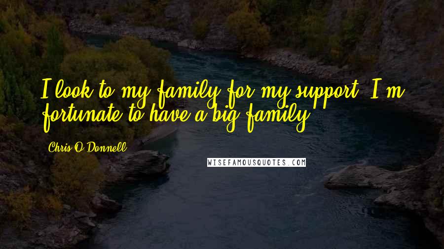 Chris O'Donnell Quotes: I look to my family for my support. I'm fortunate to have a big family.
