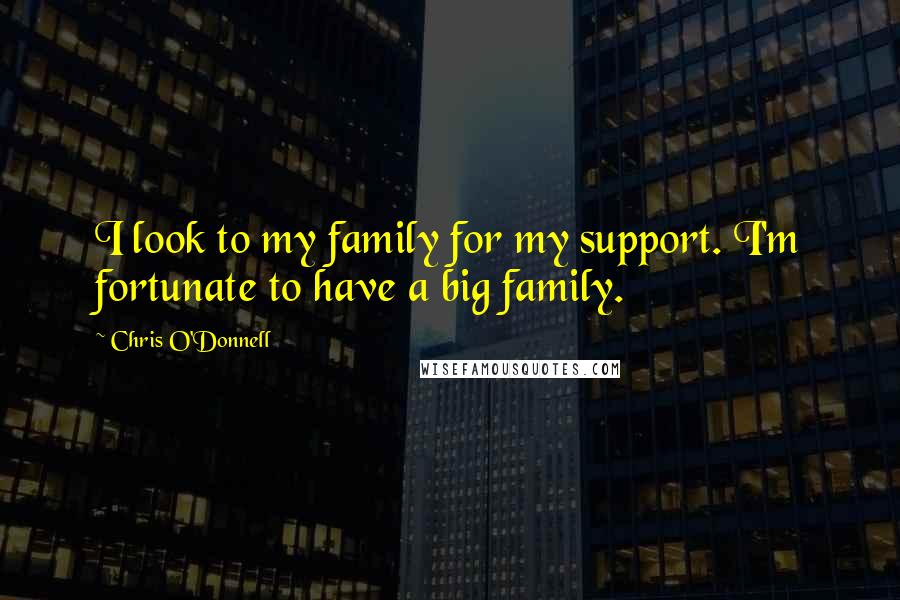 Chris O'Donnell Quotes: I look to my family for my support. I'm fortunate to have a big family.