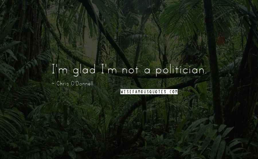 Chris O'Donnell Quotes: I'm glad I'm not a politician.