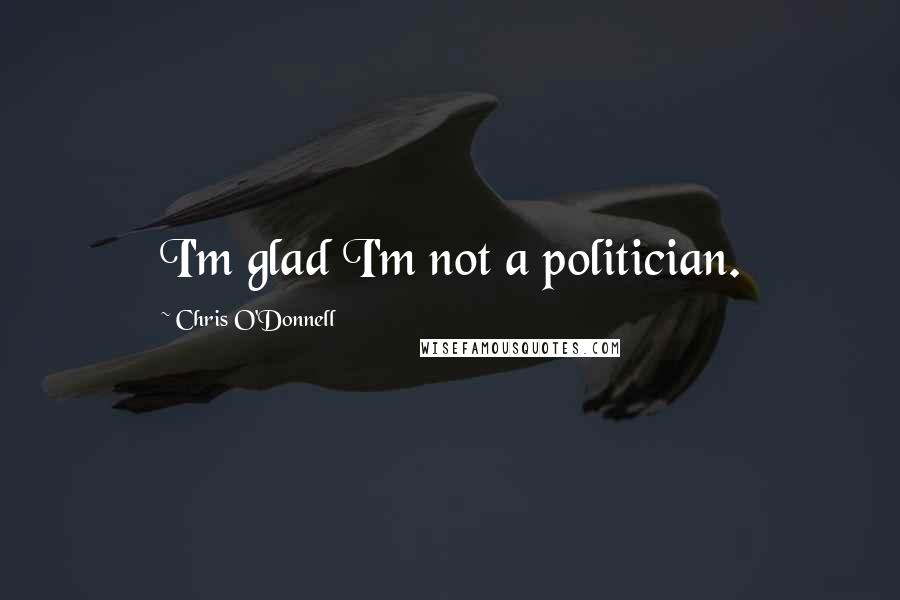 Chris O'Donnell Quotes: I'm glad I'm not a politician.