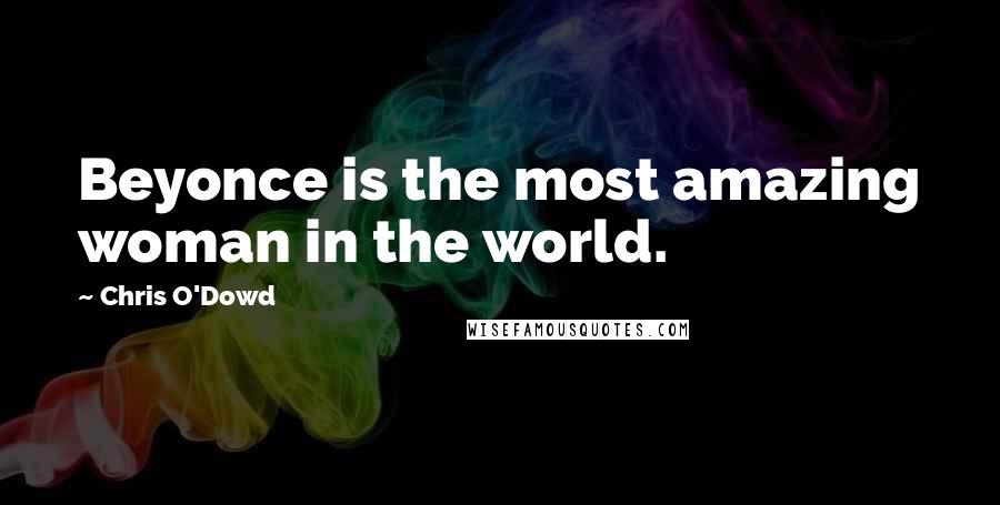 Chris O'Dowd Quotes: Beyonce is the most amazing woman in the world.