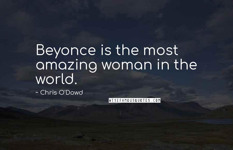 Chris O'Dowd Quotes: Beyonce is the most amazing woman in the world.