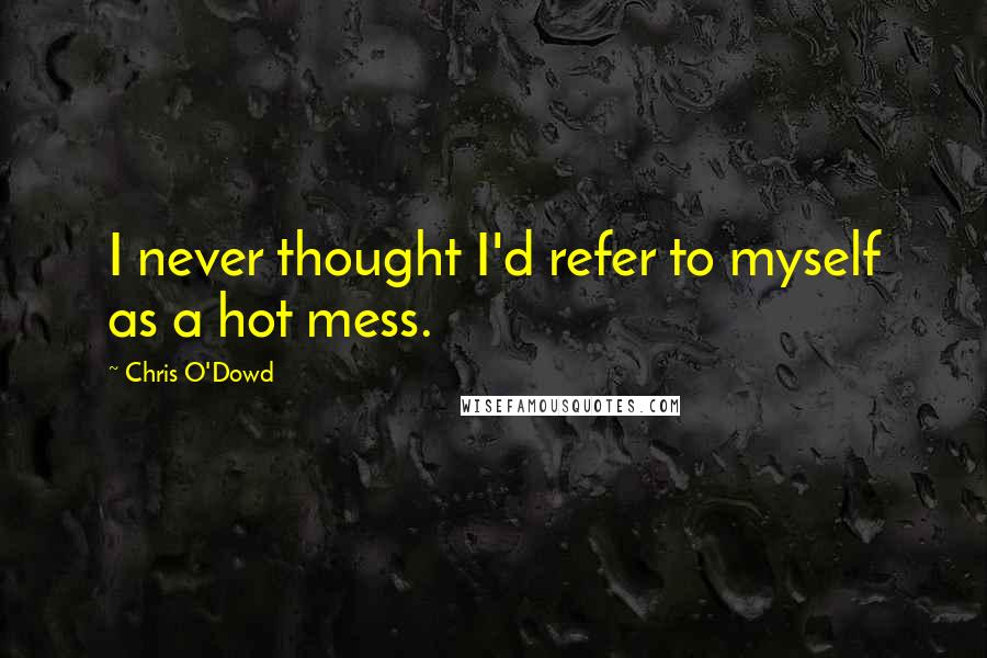 Chris O'Dowd Quotes: I never thought I'd refer to myself as a hot mess.