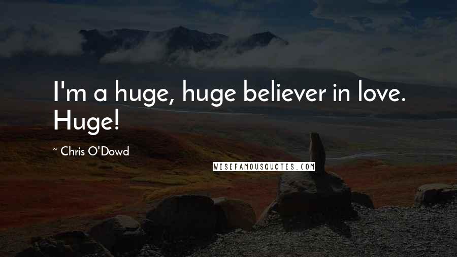 Chris O'Dowd Quotes: I'm a huge, huge believer in love. Huge!