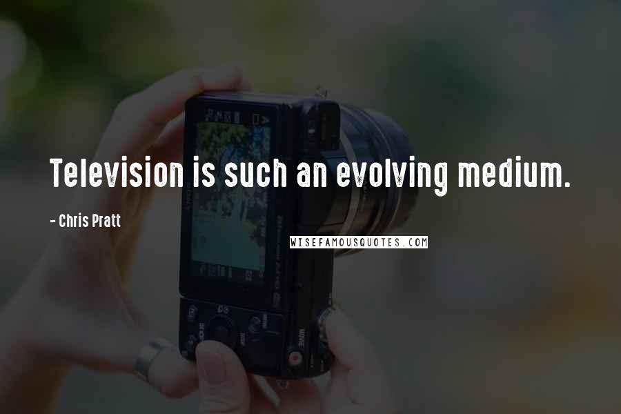 Chris Pratt Quotes: Television is such an evolving medium.