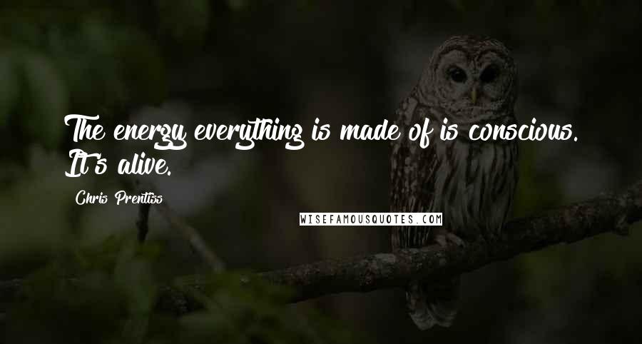 Chris Prentiss Quotes: The energy everything is made of is conscious. It's alive.