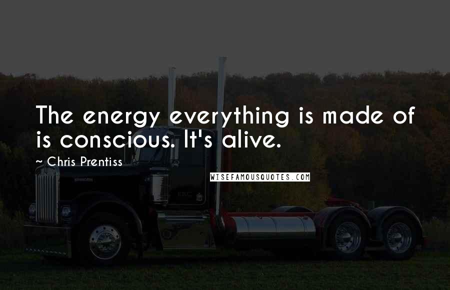 Chris Prentiss Quotes: The energy everything is made of is conscious. It's alive.