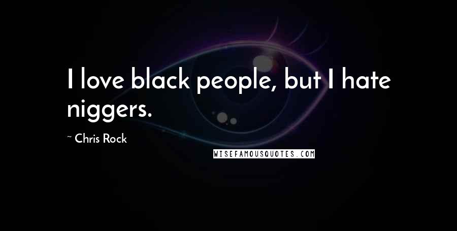 Chris Rock Quotes: I love black people, but I hate niggers.