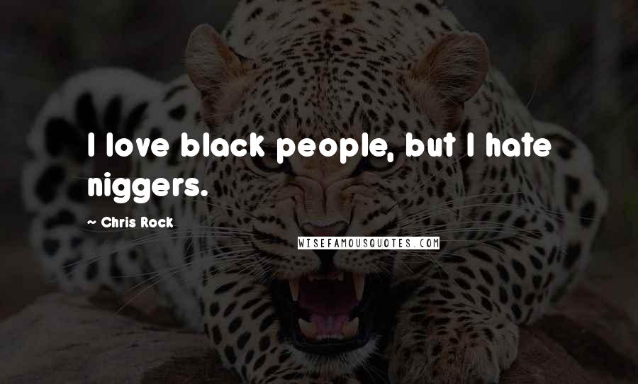Chris Rock Quotes: I love black people, but I hate niggers.