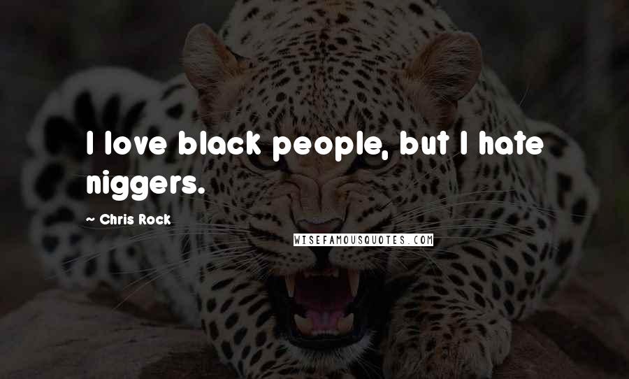 Chris Rock Quotes: I love black people, but I hate niggers.