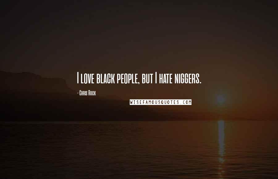 Chris Rock Quotes: I love black people, but I hate niggers.