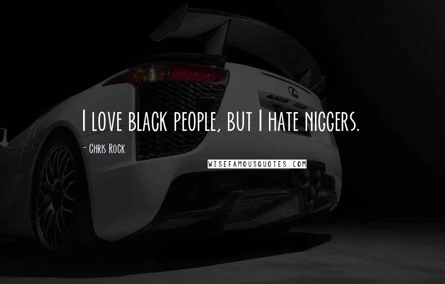 Chris Rock Quotes: I love black people, but I hate niggers.