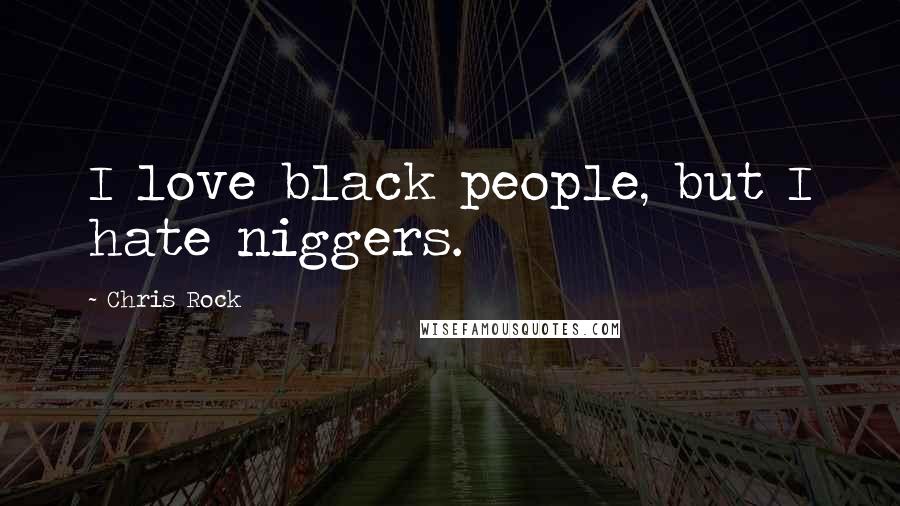 Chris Rock Quotes: I love black people, but I hate niggers.