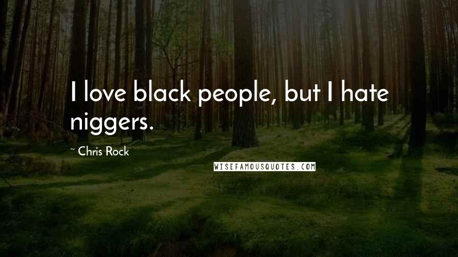 Chris Rock Quotes: I love black people, but I hate niggers.