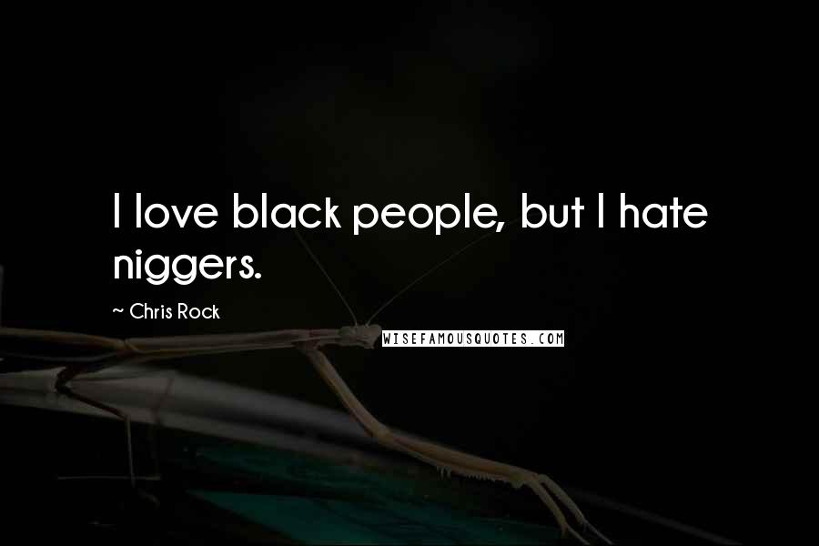 Chris Rock Quotes: I love black people, but I hate niggers.