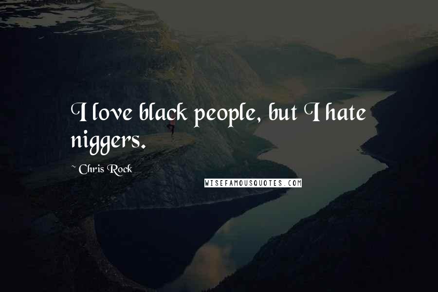 Chris Rock Quotes: I love black people, but I hate niggers.