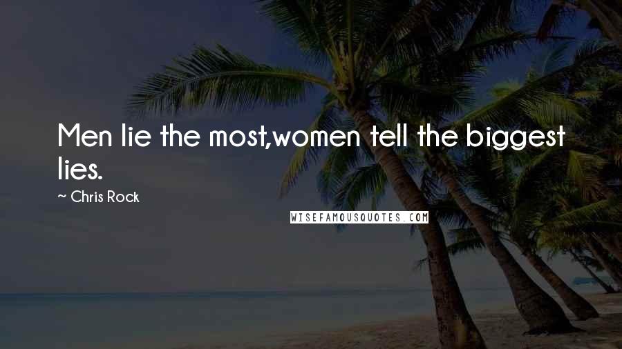 Chris Rock Quotes: Men lie the most,women tell the biggest lies.