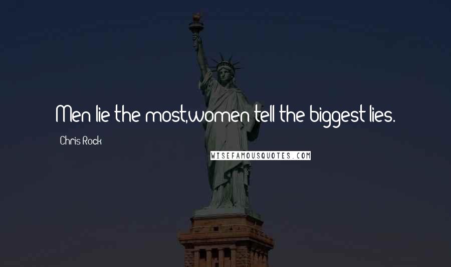 Chris Rock Quotes: Men lie the most,women tell the biggest lies.