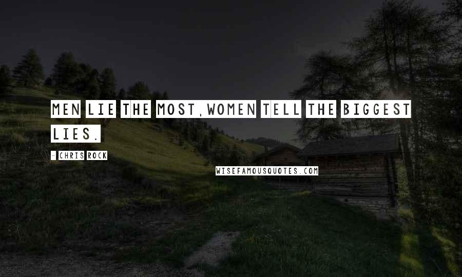 Chris Rock Quotes: Men lie the most,women tell the biggest lies.