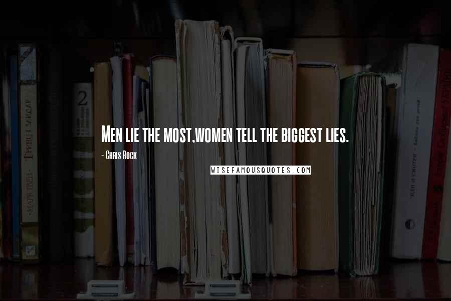 Chris Rock Quotes: Men lie the most,women tell the biggest lies.